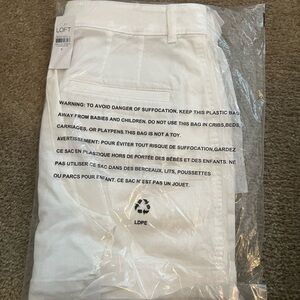 LOFT Crisp White Trousers